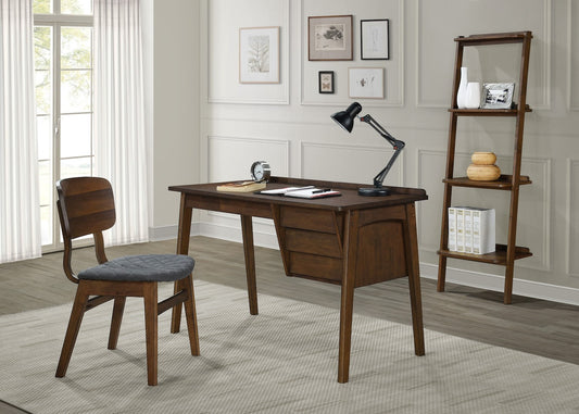 Calix Mid-Century Modern 2PC Desk & Chair Set - Walnut