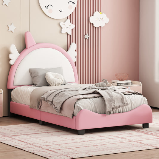 Jenny Twin Size Princess Bed - Pink & White