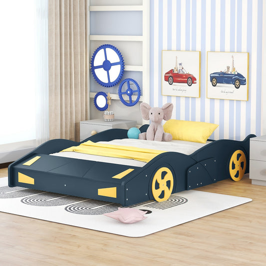 Speedway Full Race Car Bed - Blue