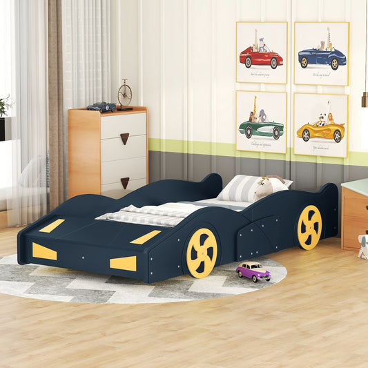Speedway Twin Race Car Bed - Blue