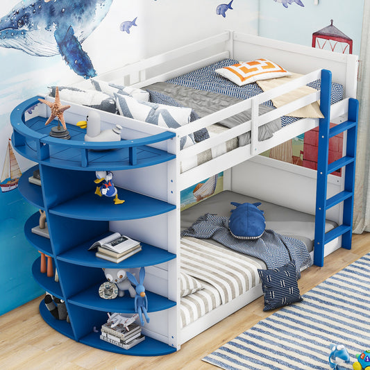 WM Store Twin over Twin Boat Theme Them - Blue & White