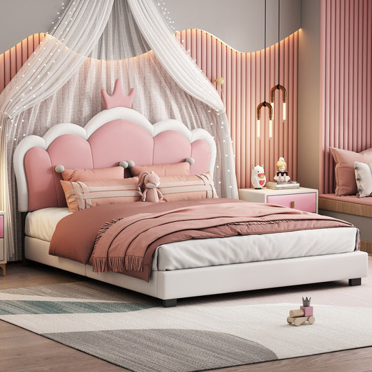 Maddison Full Princess Bed with Crown Headboard