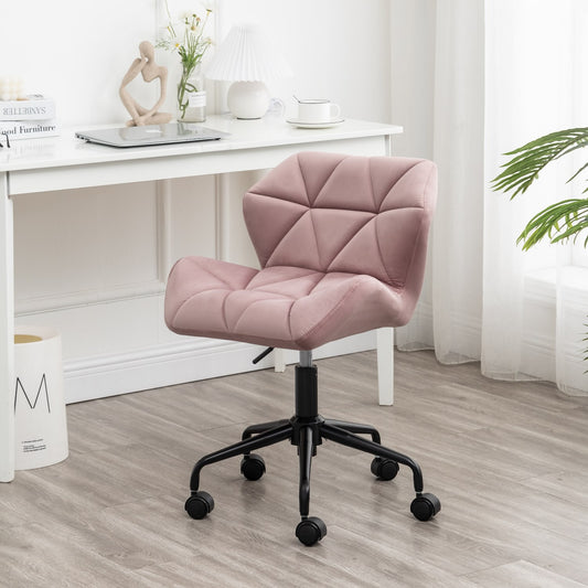 Eldon Diamond Tufted Adjustable Swivel Office Chair - Mauve