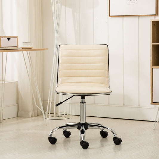 Fremo Chromel Adjustable Air Lift Office Chair - Beige
