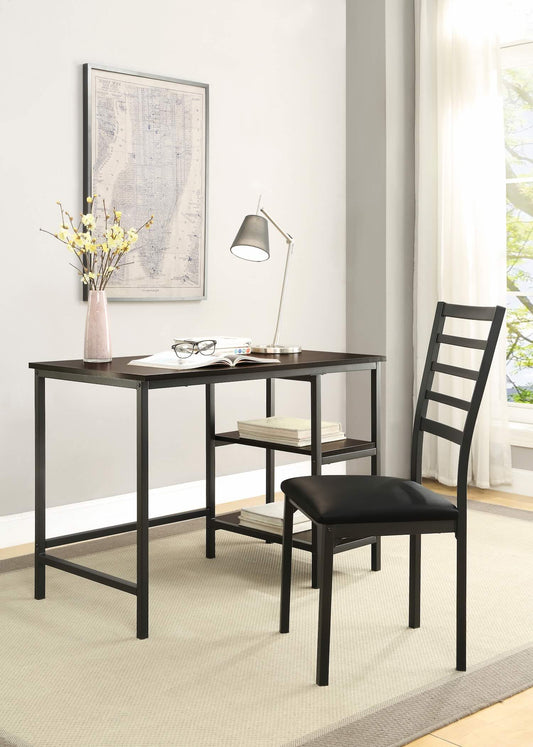 Madigan 2PC Desk & Chair Set - Black