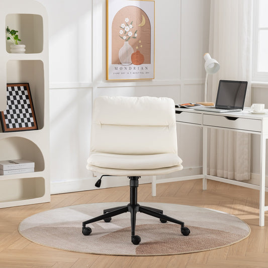 Bizerte Contemporary PU Leather Office Chair - White