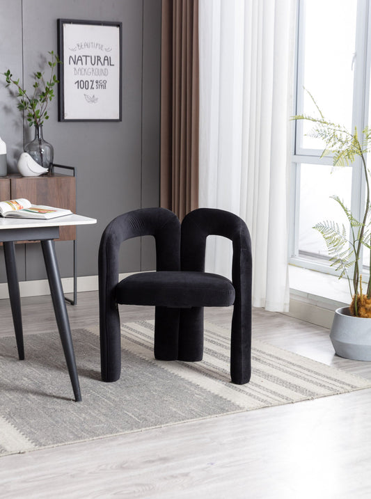 Coolmore Modern Velvet Dining Chair Set of 2 - Black