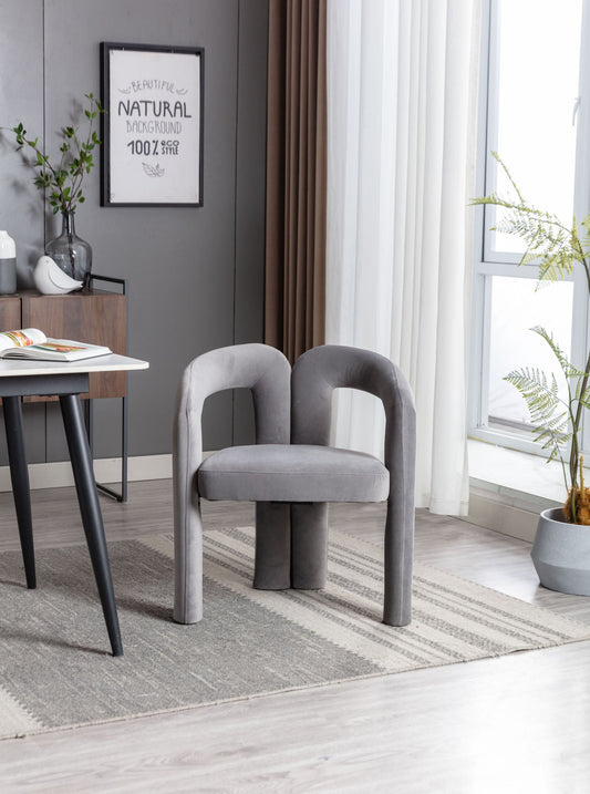 Coolmore Modern Velvet Dining Chair Set of 2 - Gray