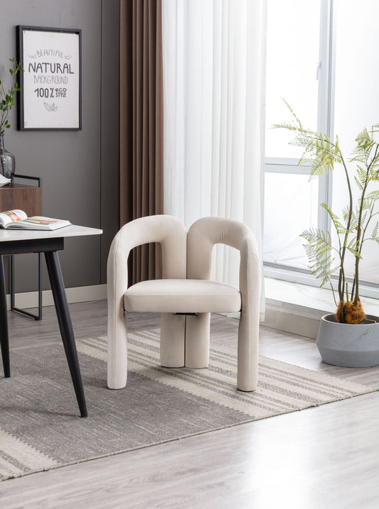 Coolmore Modern Velvet Dining Chair Set of 2 - Beige