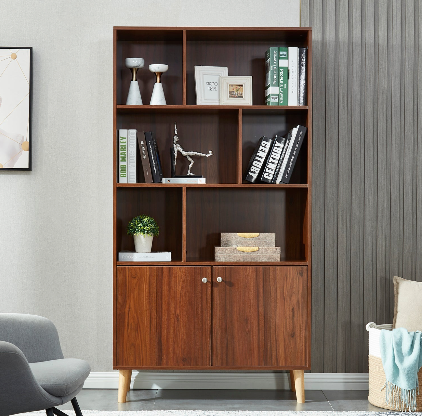 Bookcase & Standing Shelf