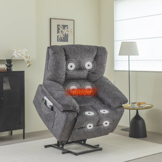 Lenny Power Lift Recliner Chair Sofa for Elderly with Massage