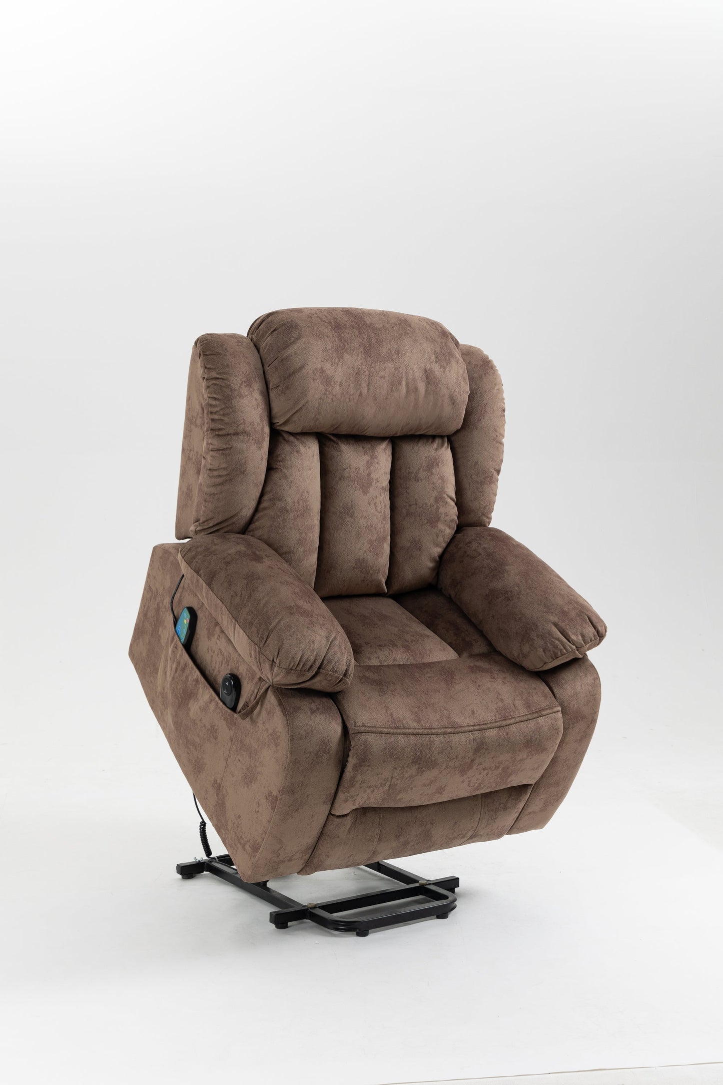 Liriel Tufted Chenille Power Lift Recliner, Brown