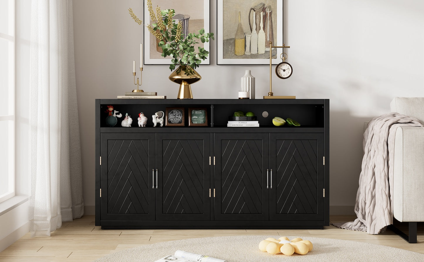 Amara Transitional 4-Door Sideboard