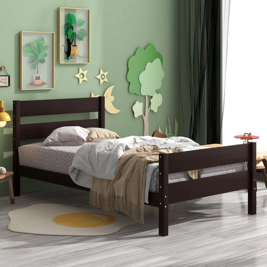 Mason Wooden Twin Platform Bed - Espresso