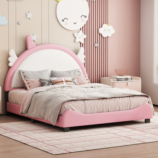 Jenny Full Size Princess Bed - Pink & White