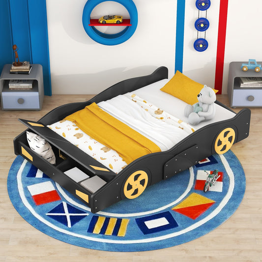 Speedway Full Race Car Bed - Black