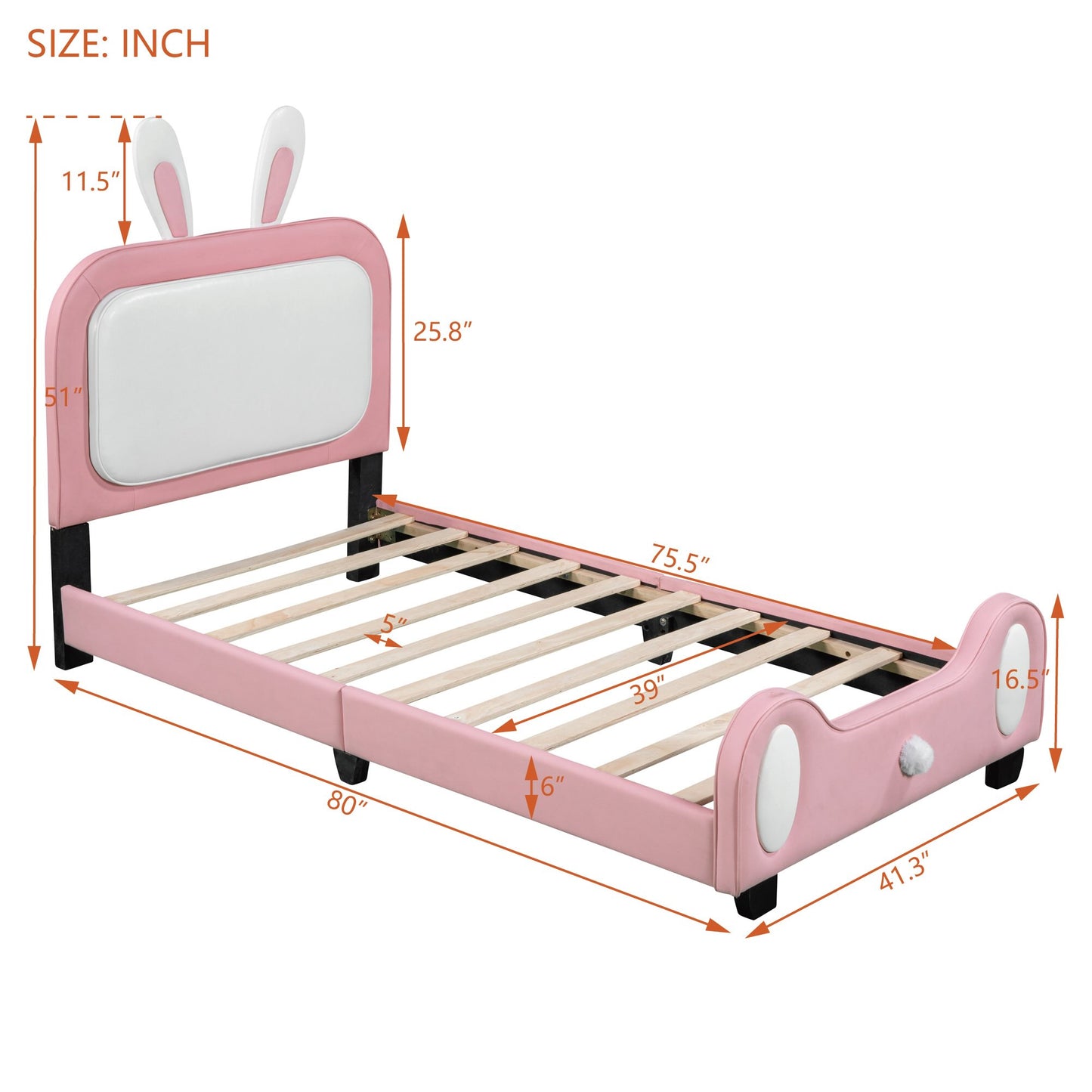 Rodger Rabbit Twin Princess Bed