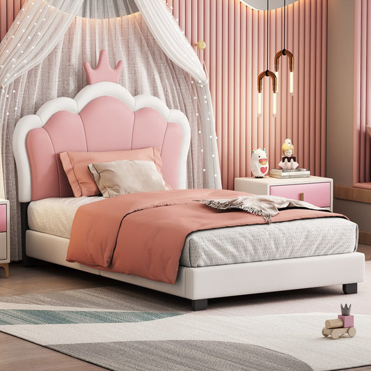 Maddison Twin Princess Bed with Crown Headboard