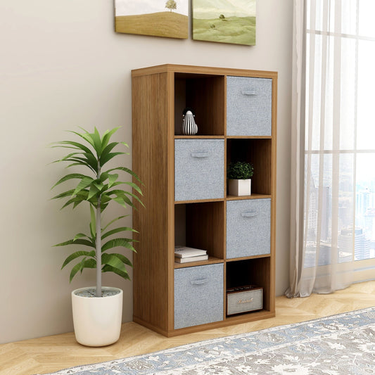 Zenith 8-Cube Bookshelf & Organizer - Walnut