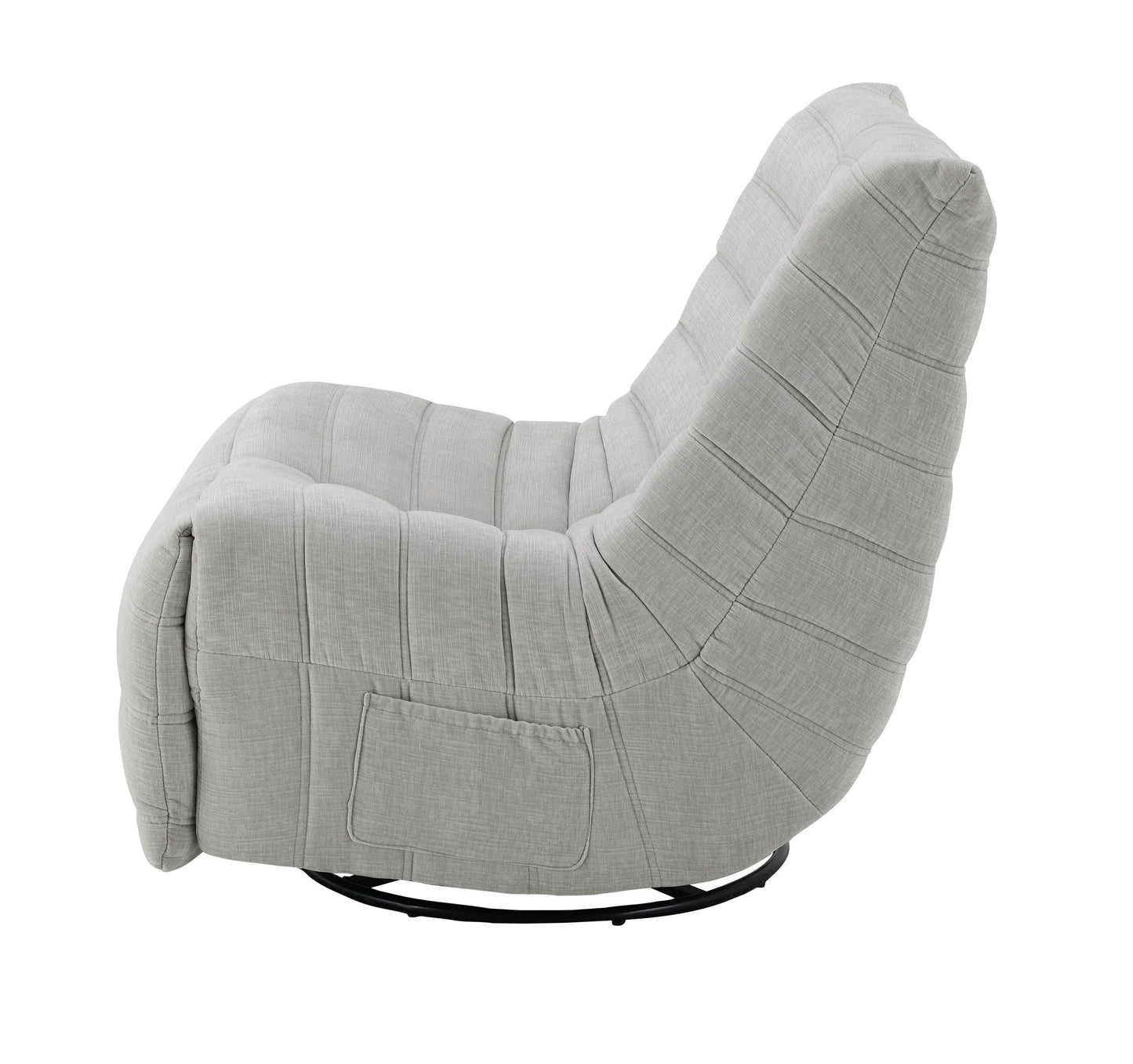 Talmon Oyster Chenille Glider Recliner with Swivel