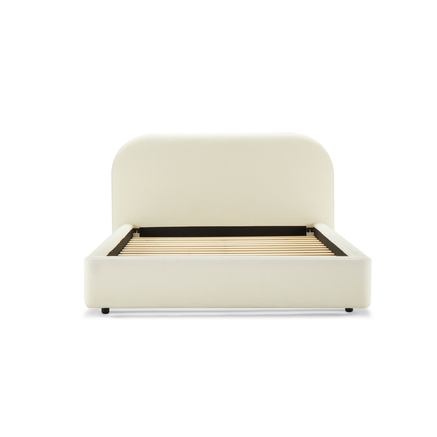 Arden Beige Upholstered Full Size Platform Bed