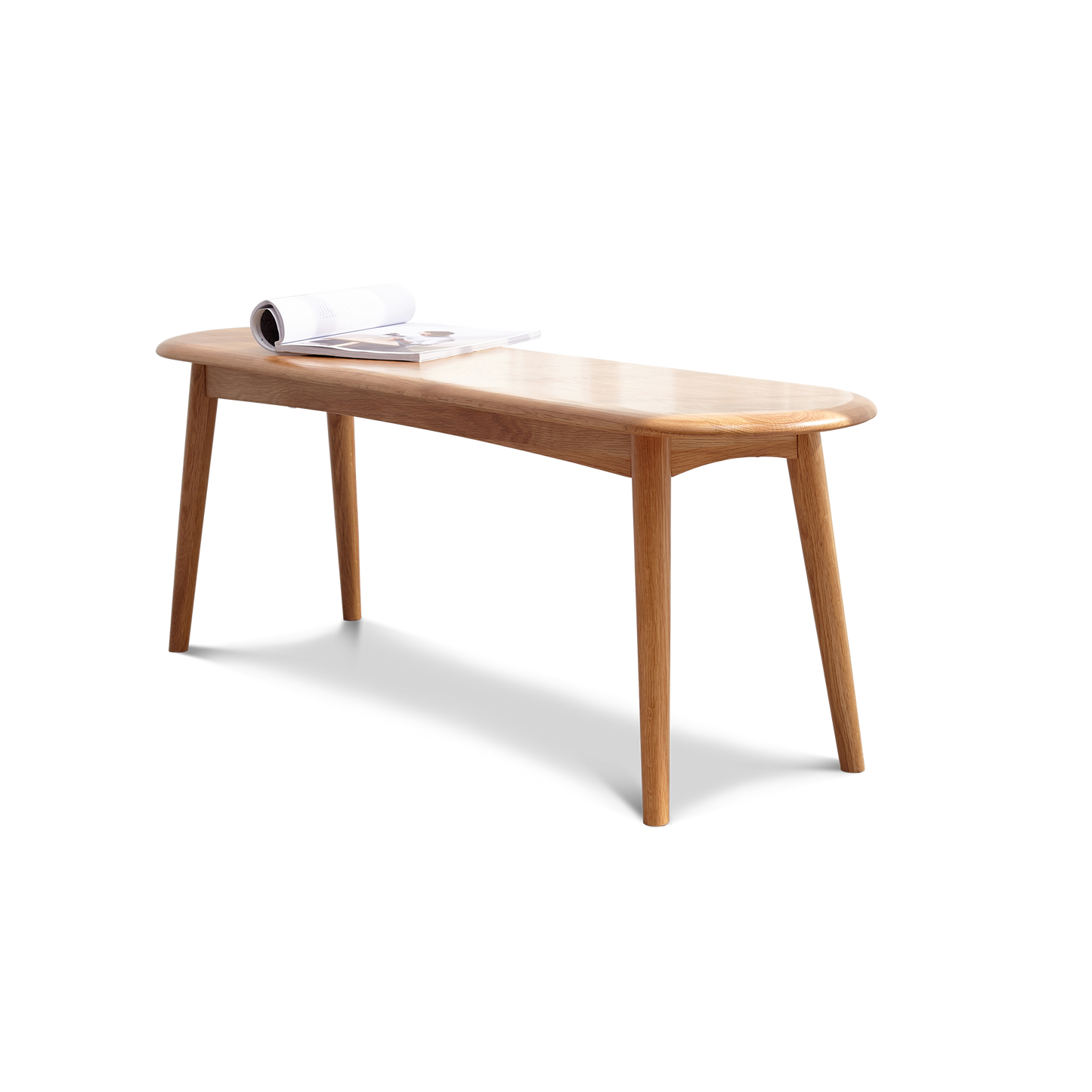 Dernel Solid Wood Bench in Natural Oak