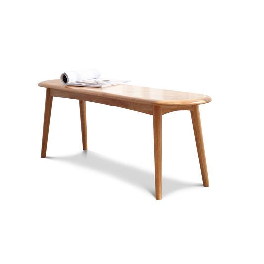 Dernel Solid Wood Bench in Natural Oak