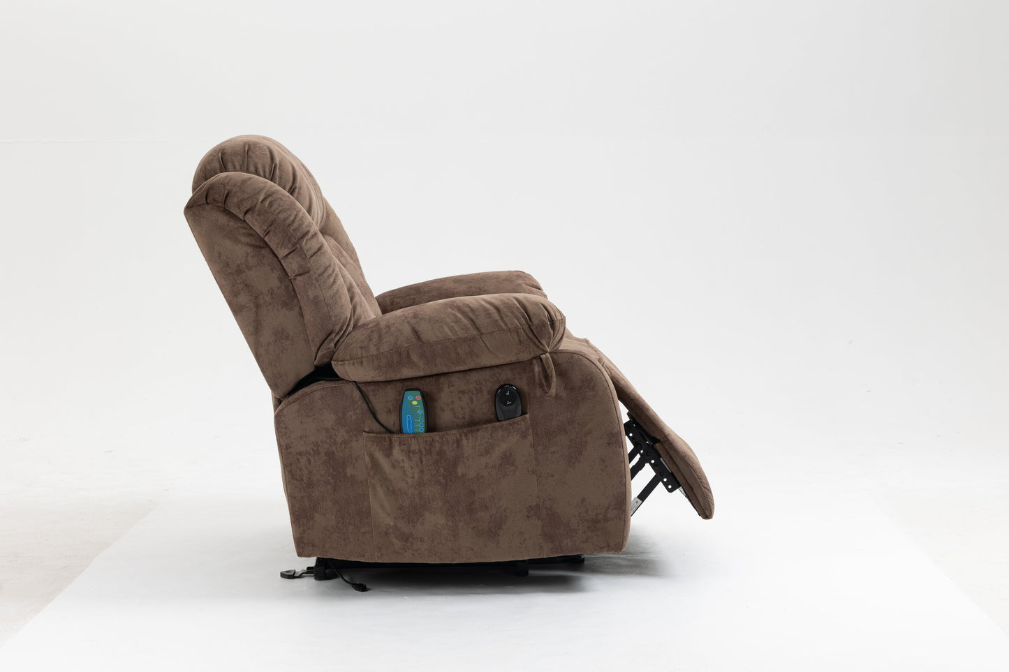 Liriel Tufted Chenille Power Lift Recliner, Brown