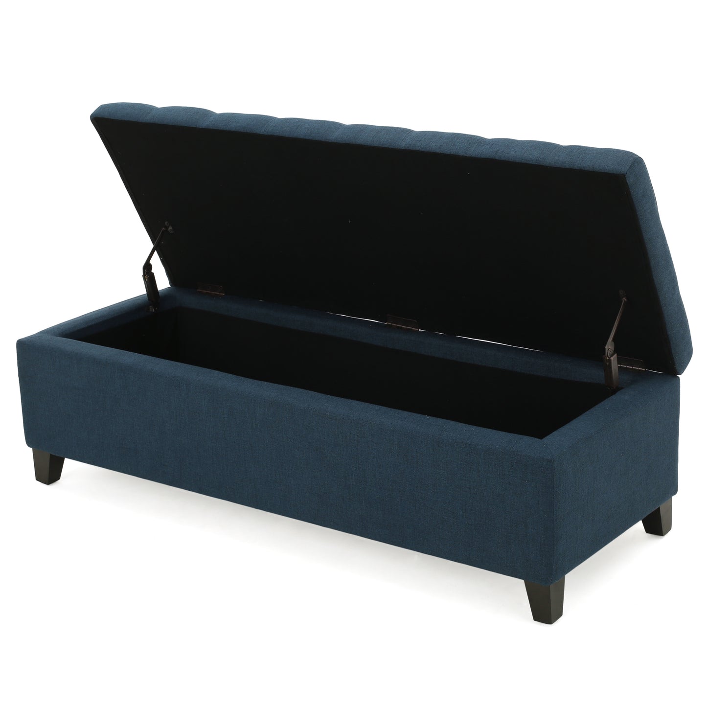 Maddison 50" Upholstered Storage Bench, Navy