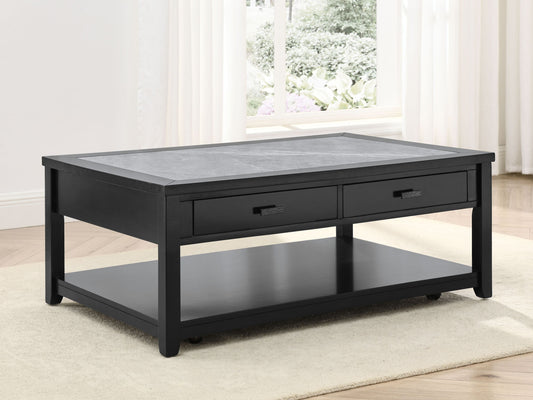 Garvine - Sintered Stone Coffee Table - Black