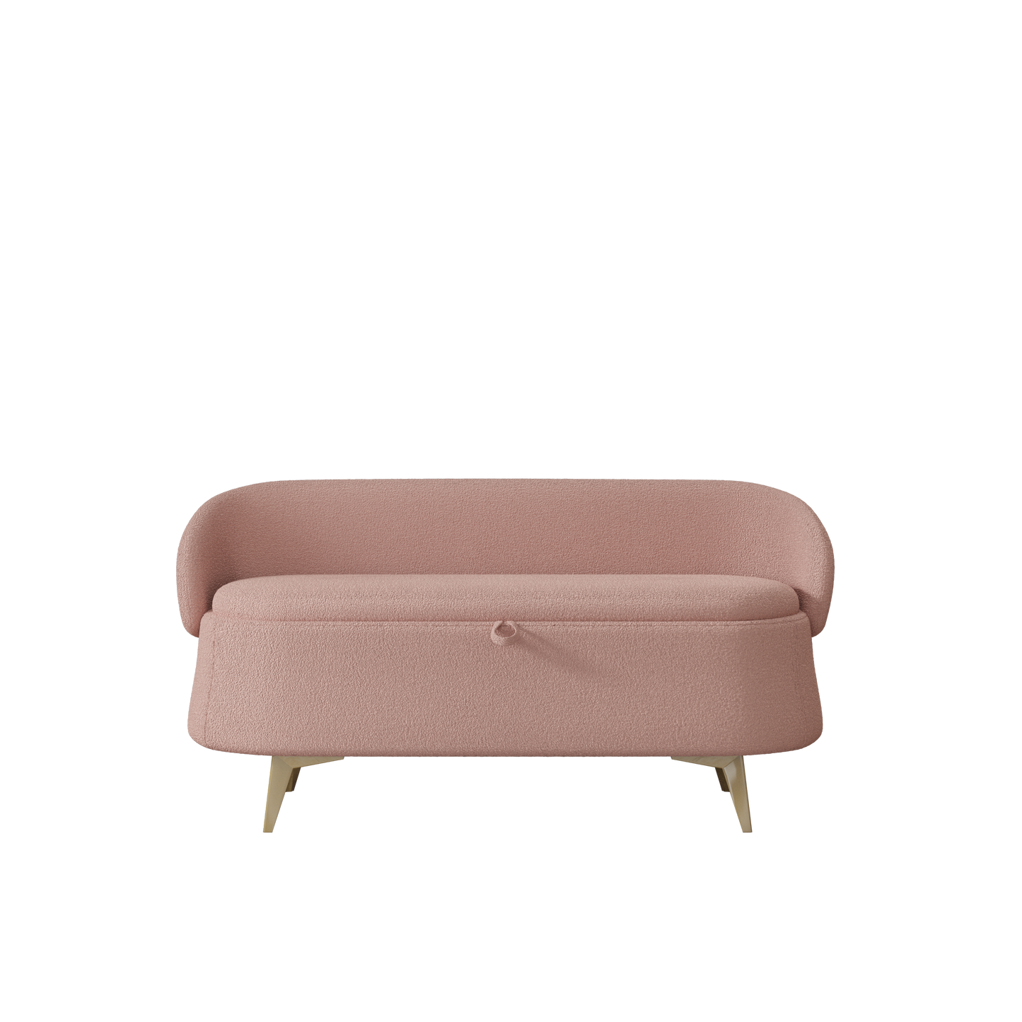 Isabella 50" Teddy Upholstered Storage Bench - Pink