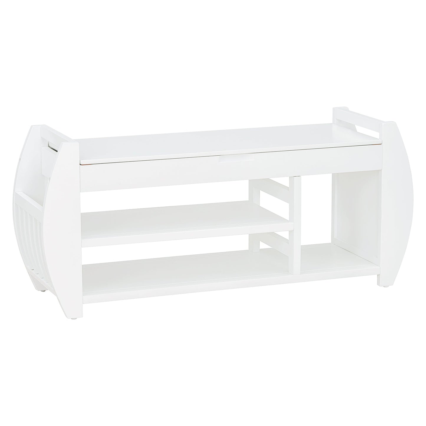 Keziah Retro Multifunctional Storage Bench, White