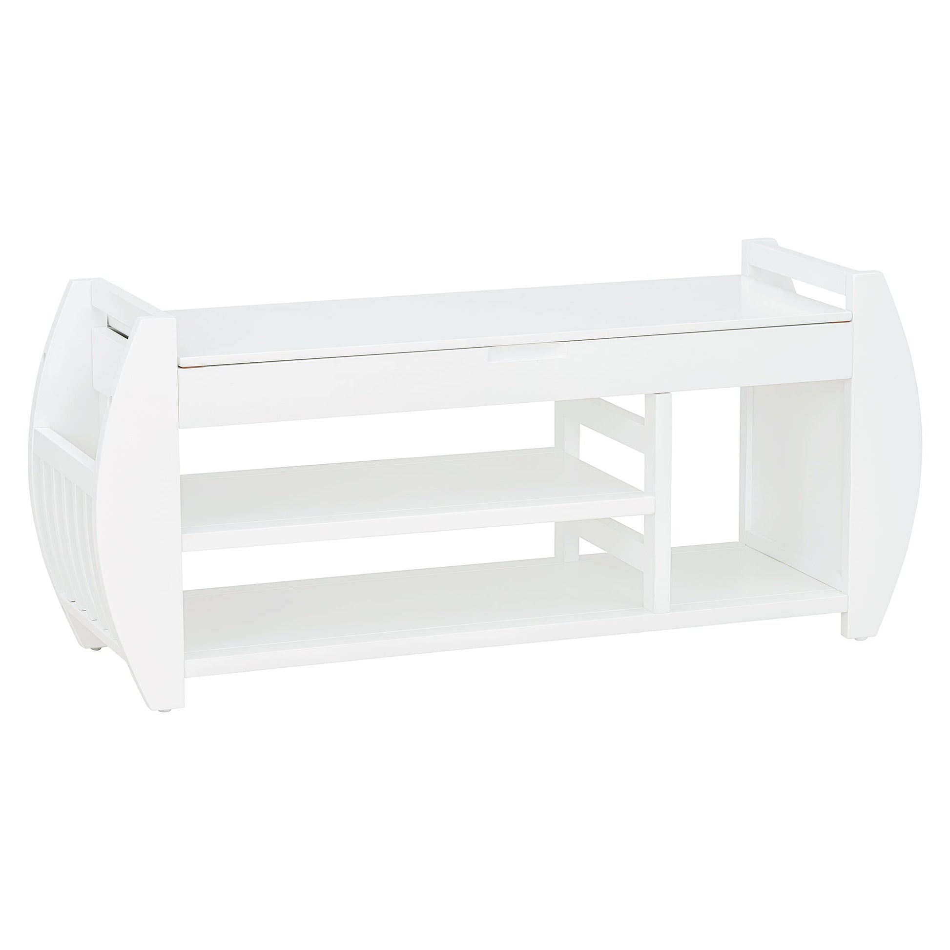 Keziah Retro Multifunctional Storage Bench, White