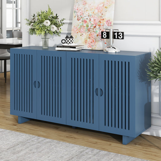 Fauna Modern Hollow Door Accent Cabinet, Blue