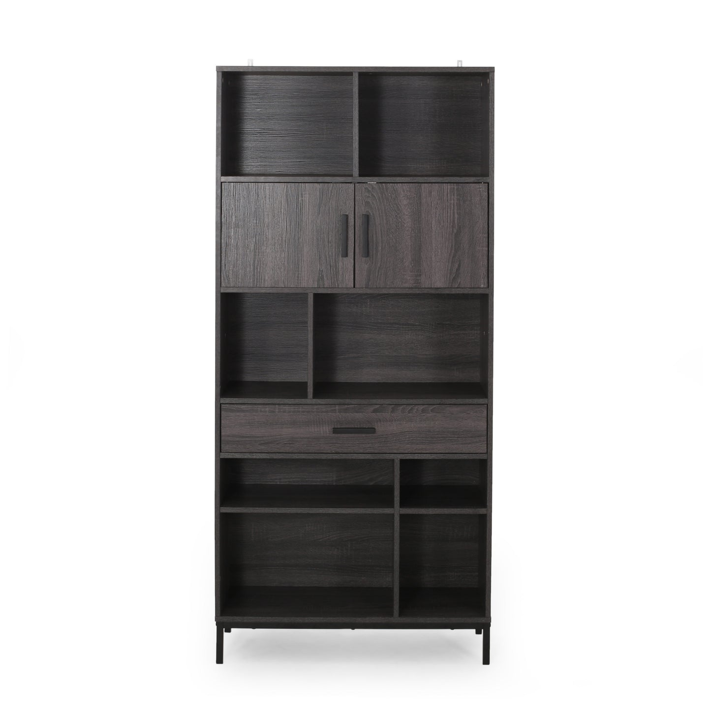 Blaire Modern Gray Oak Finish Bookshelf