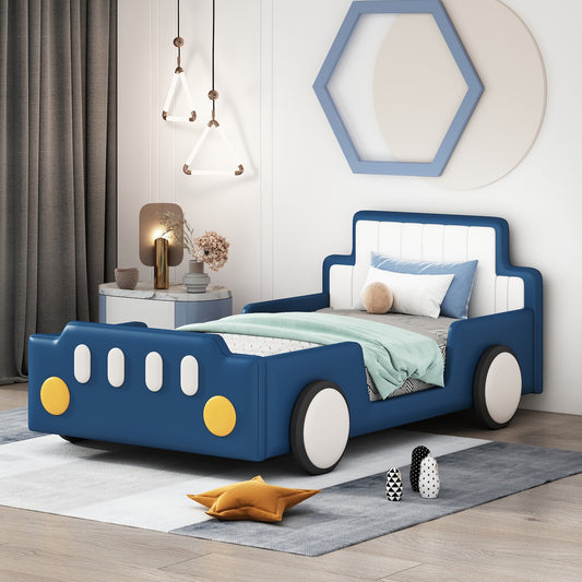 Johnson Twin Size Care Car Bed -Blue