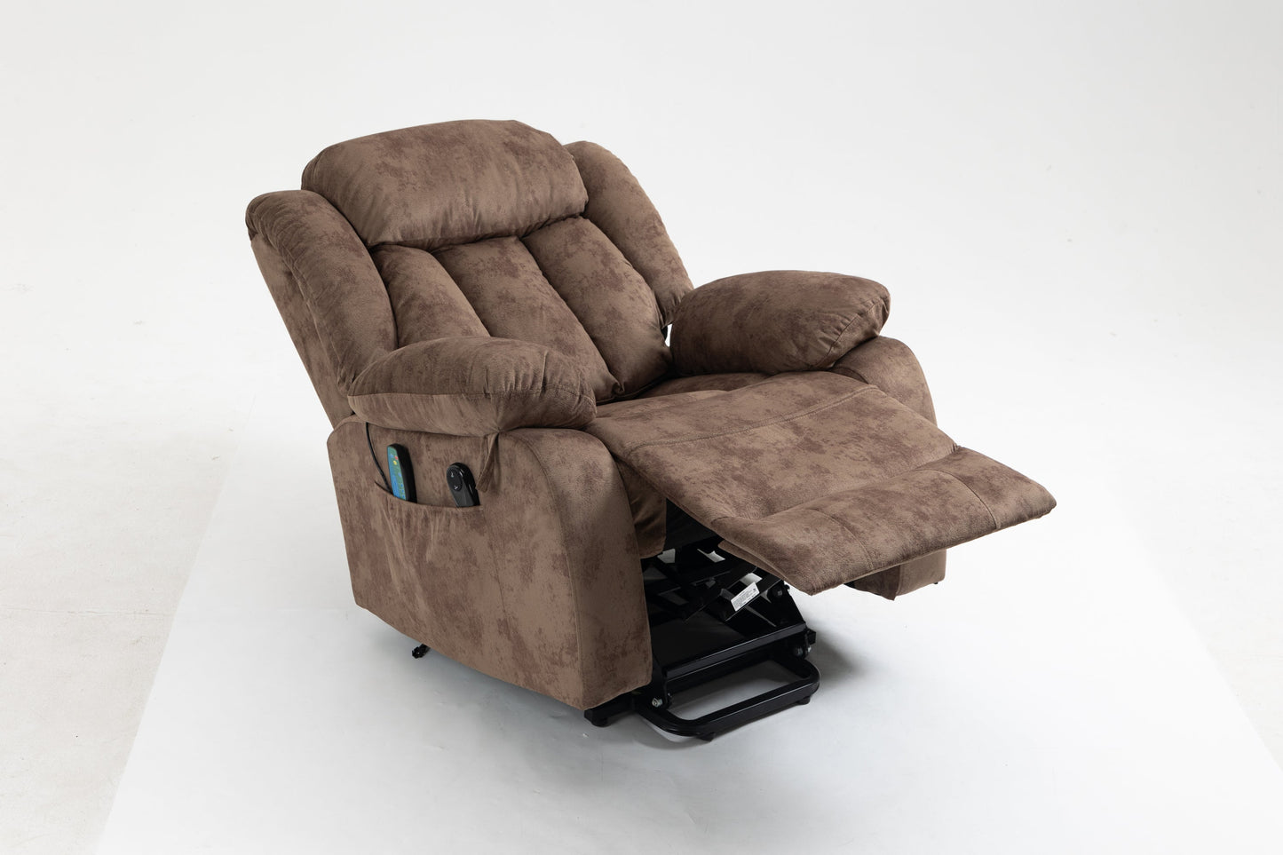 Liriel Tufted Chenille Power Lift Recliner, Brown