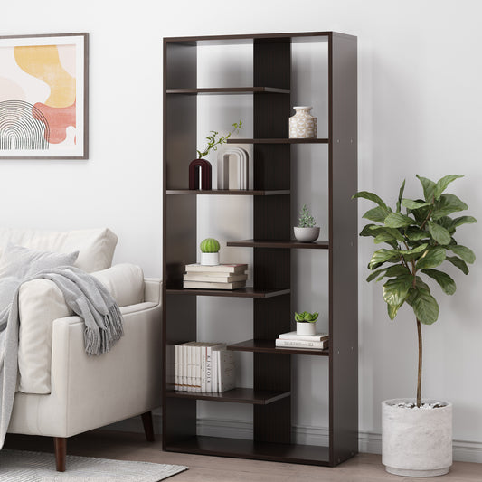 Marley Dark Brown High Bookcase