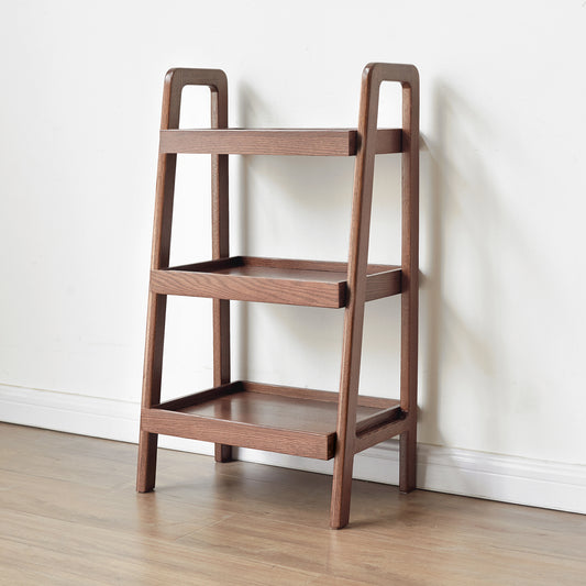 Finn 3-Tier Solid Beech Wood Shoe Rack in Walnut