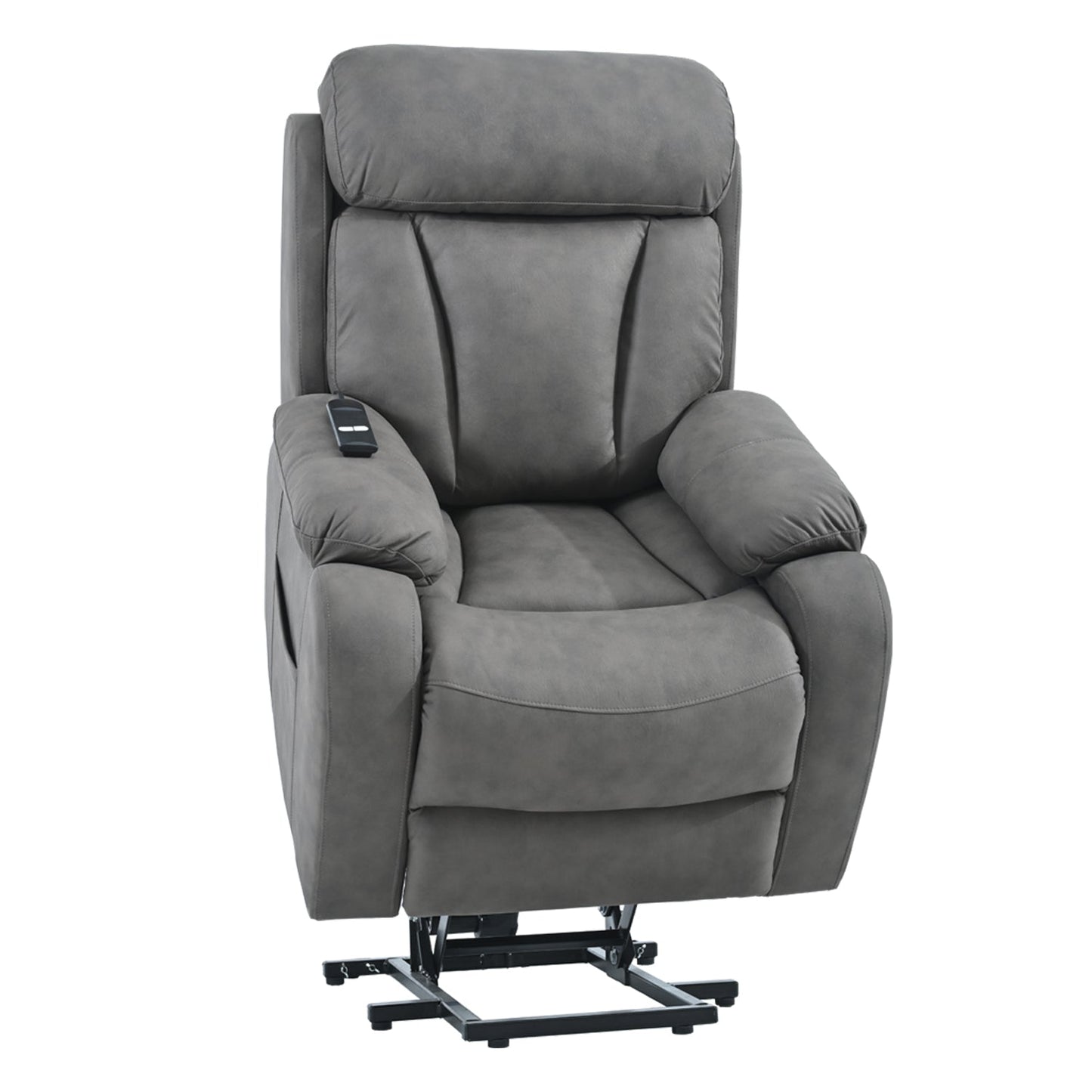 Fiala Power Lift Recliner with USB, Side Pocket, & Light, Gray