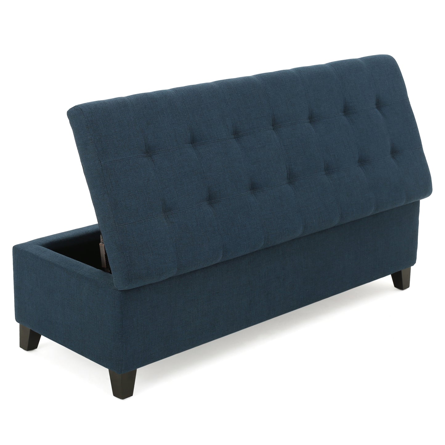 Maddison 50" Upholstered Storage Bench, Navy