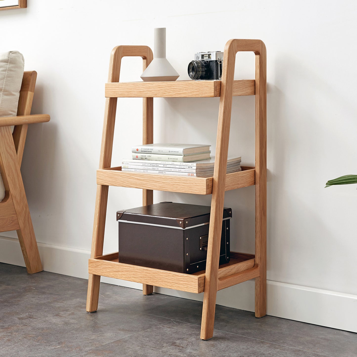 Finn 3-Tier Solid Beech Wood Shoe Rack in Natural