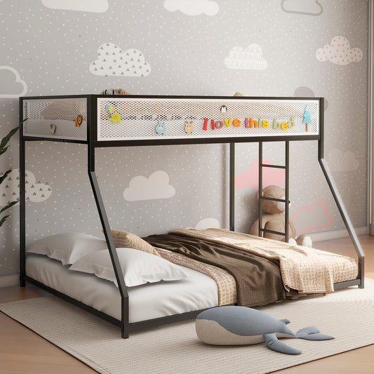 Arthur Twin over Full Metal Bunk Bed, Black