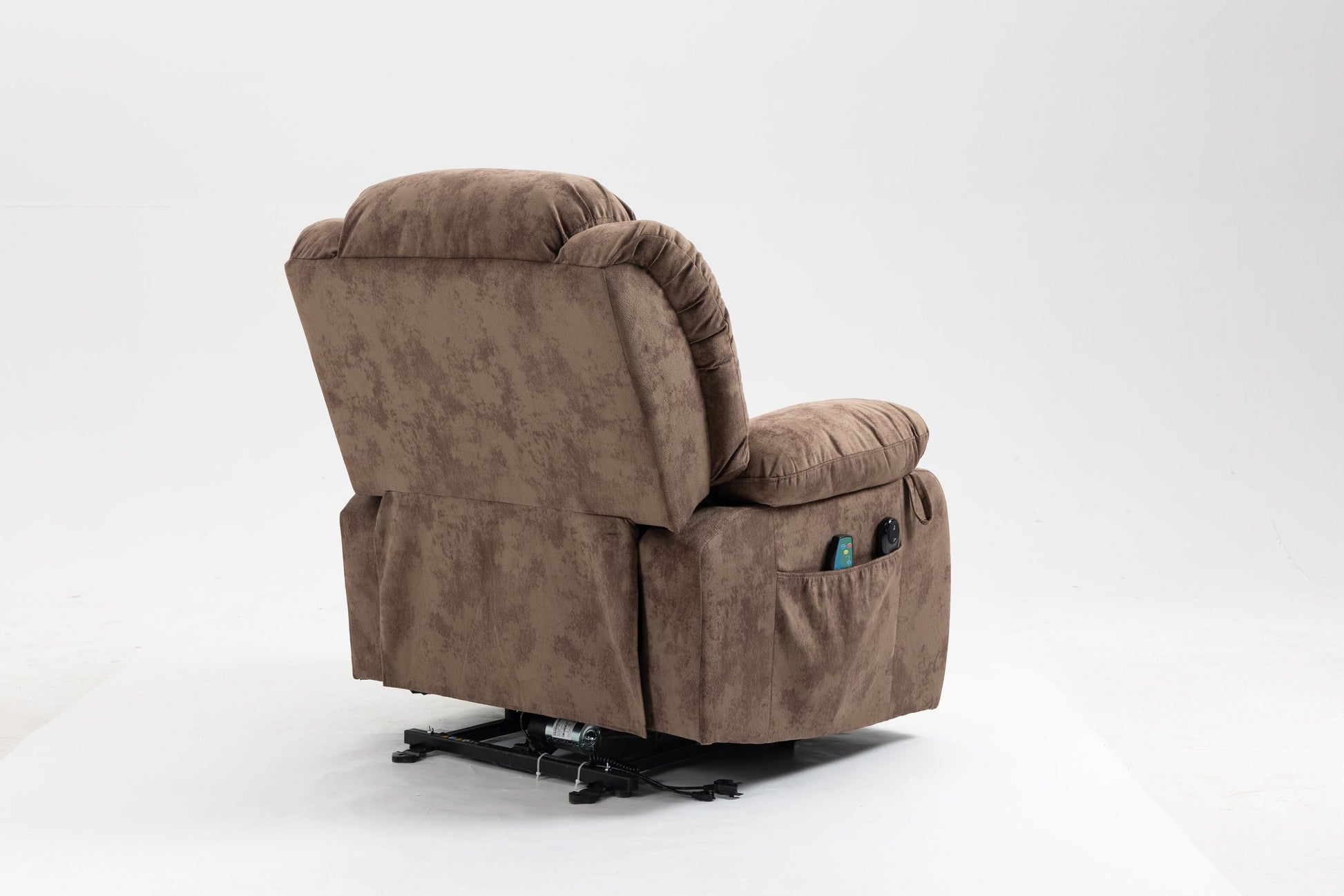 Liriel Tufted Chenille Power Lift Recliner, Brown