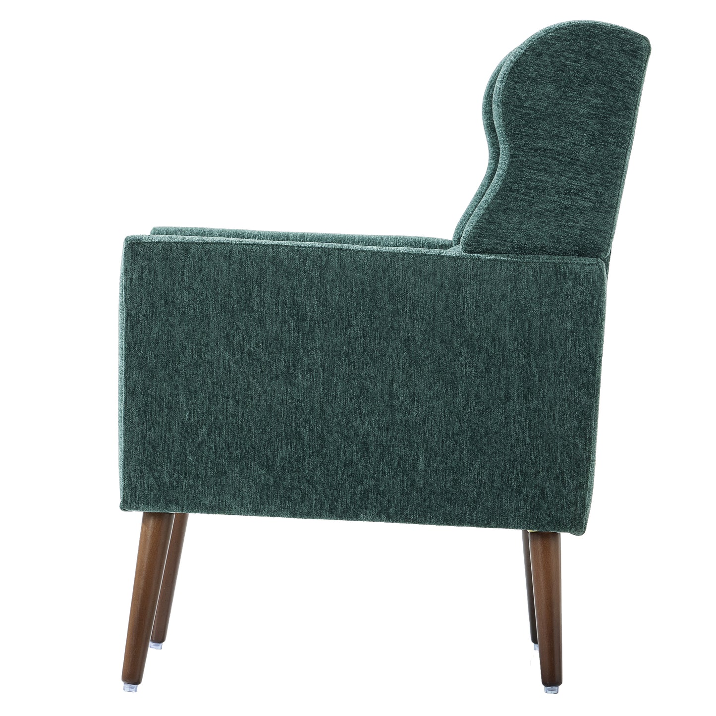 Mork Mid-Century Modern Chenille Arm Chair - Green