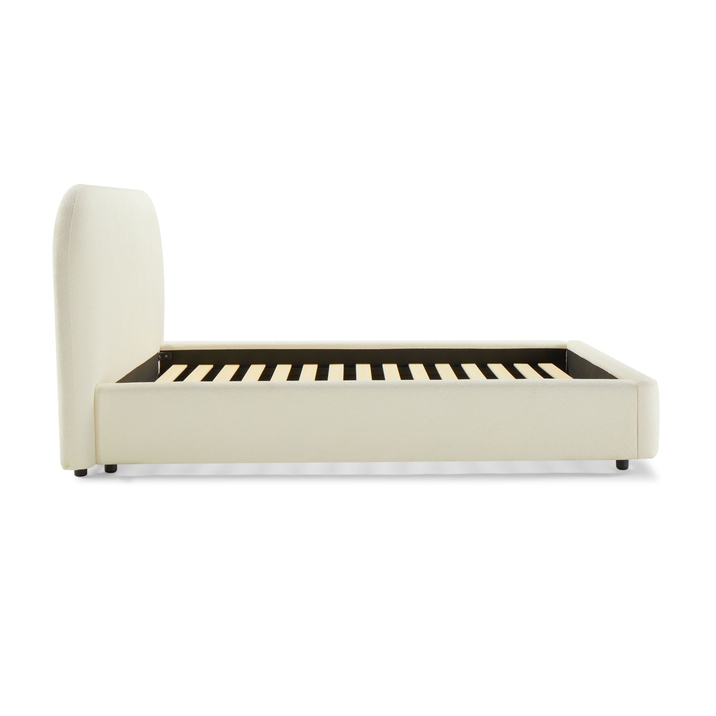 Arden Beige Upholstered Full Size Platform Bed