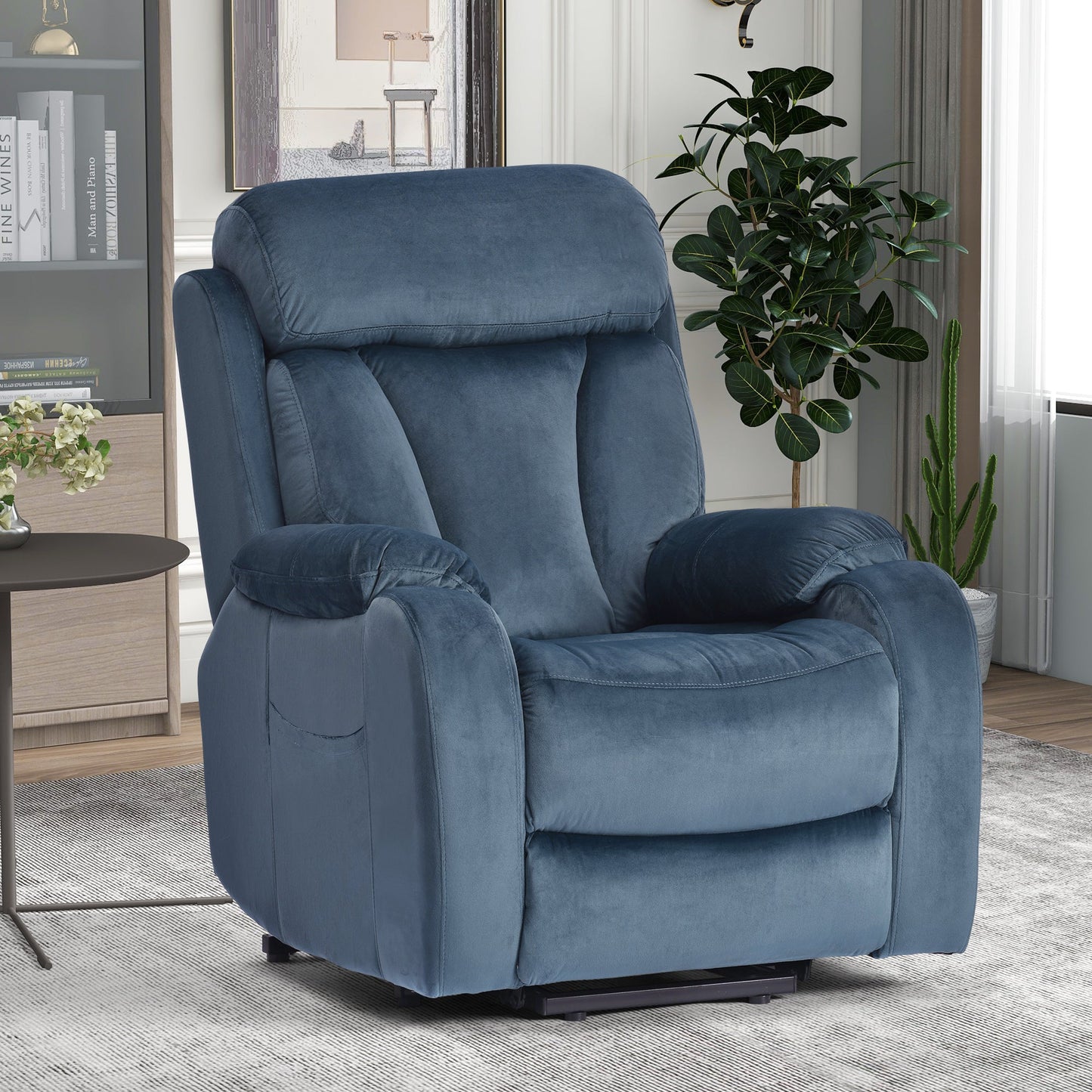 Fiala Power Lift Recliner with USB, Blue