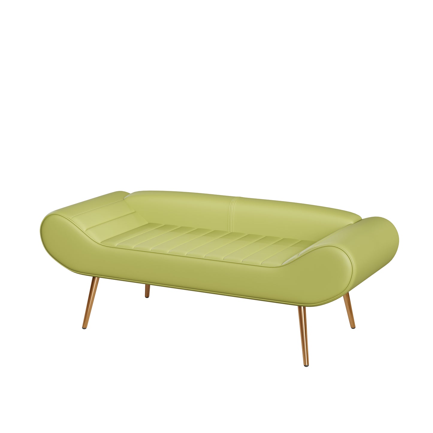 Harper Modern 57" PU Leather Bench - Green