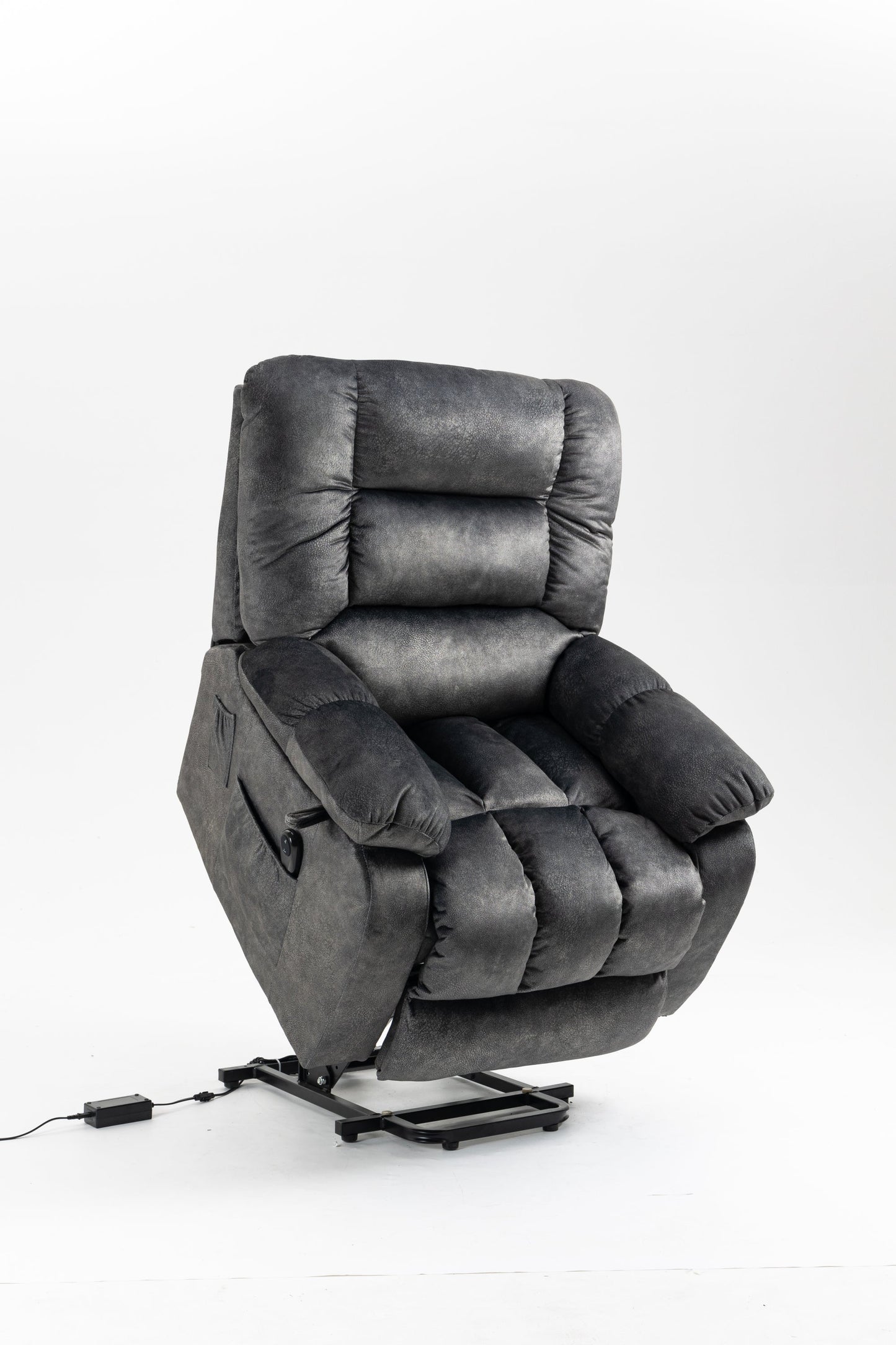 Liriel Tufted Chenille Power Lift Recliner, Beacon Gray