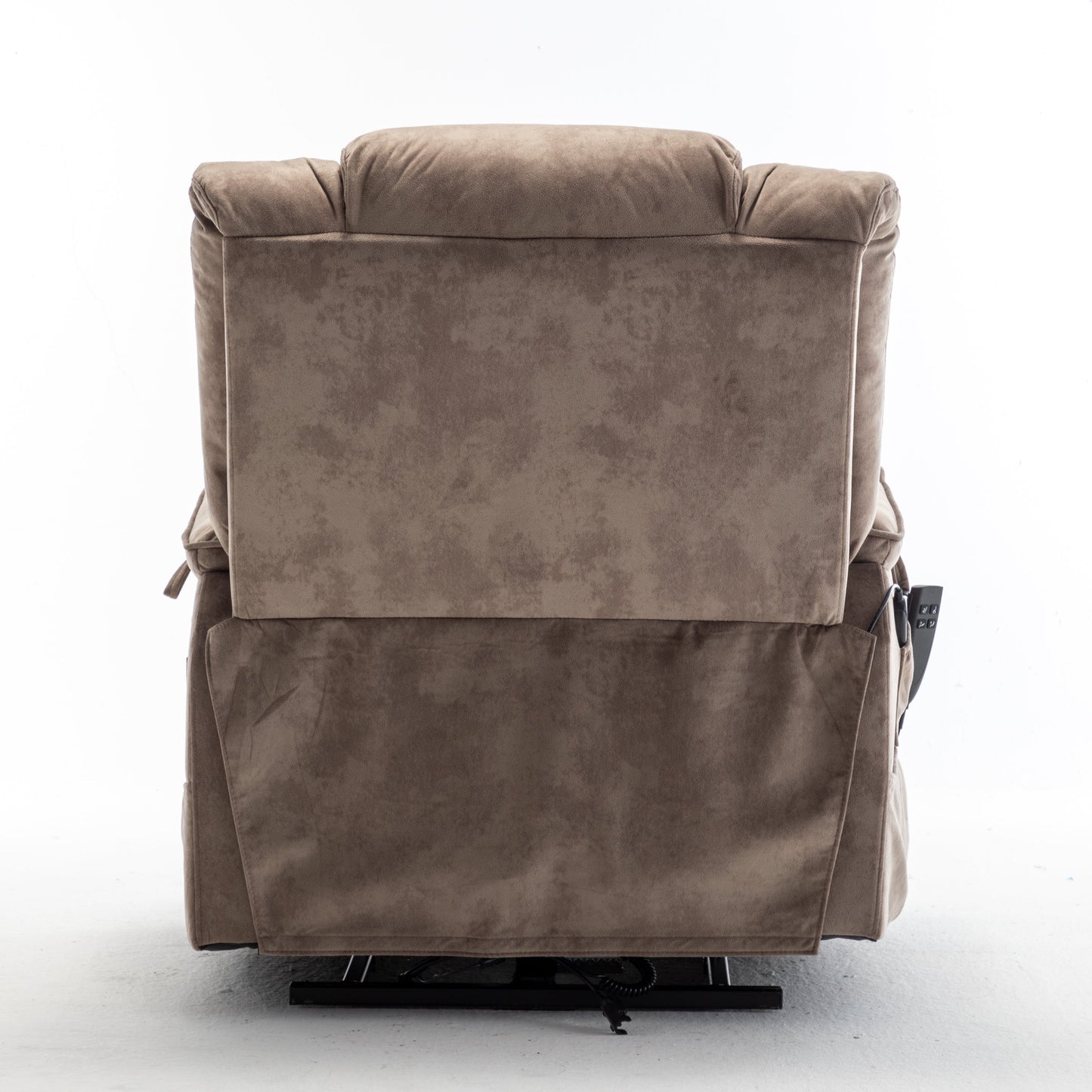 Ophira Velvet Power Lift Chair with Pocket, Brown